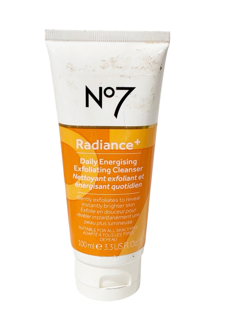 No7 Radiance+ Daily Energizing Exfoliating Cleanser - 3.3oz SEALED
